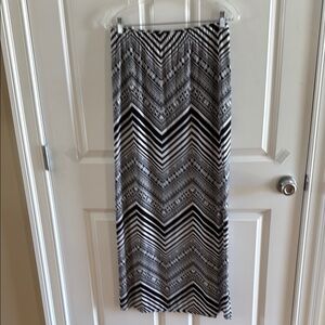 Black and White Chevron Skirt